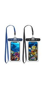 [2 Pack] Transparent Waterproof Pouch