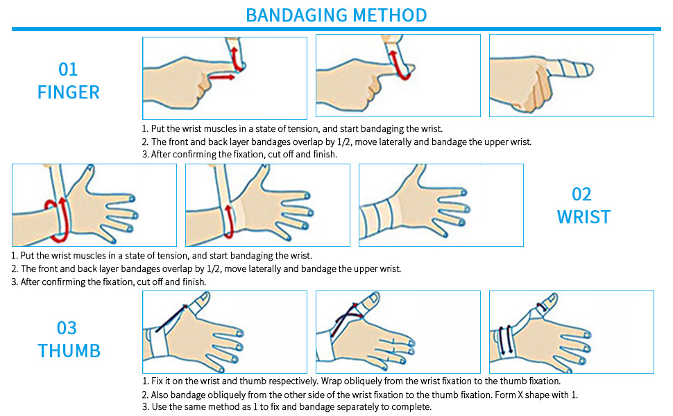 Self-Adhesive Bandages Pet Vet Wrap Non-Woven Elastic Breathable Bandages Writing Protection