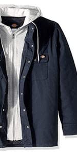 shirt jacket, lined jacket, hooded jacket, work jacket, carhartt, Wrangler, Levis, Volcom, 511 