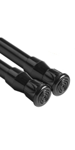 2PCS Small Tension Rods 15.7 to 28 Inches Black,Lightweight 