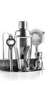 12pc Steel Cocktail Shaker Set