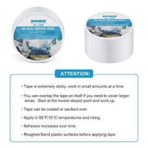 RV Sealant Tape Seal Roofing Tape for RV Repair, Window, Boat Sealing Truck Stop Camper Roof Leaks