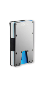 fidelo eclipse aluminum carbon fiber minimalist wallet slim credit card holder money clip for men 