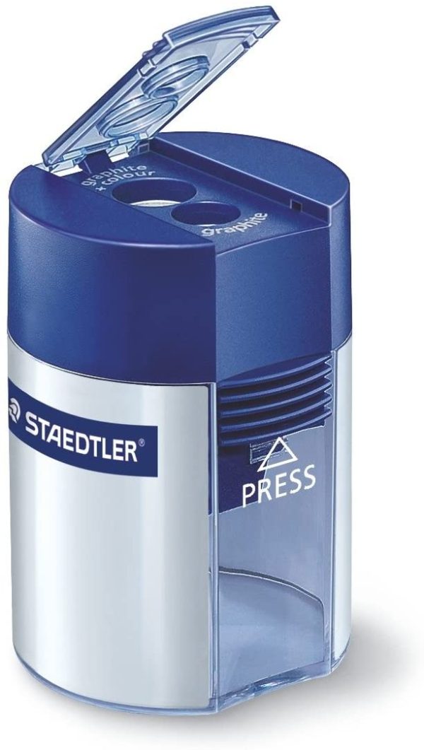 Staedtler Double-hole Tub Pencil Sharpener - 2 Hole(s) - Plastic - Image 7