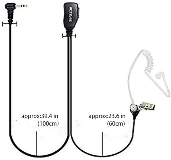 Retevis RT45 Walkie Talkies Earpiece Mic 1 Pin 2.5mm Earpiece for Motorola MH230R T6200C T5800 T50 Retevis RT45 2 Way Radio (1 Pack) - Image 2