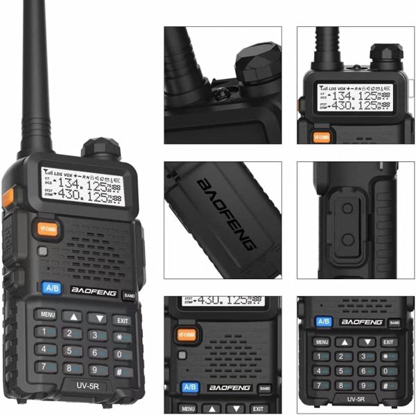 UV-5R 8W Long Range Handheld Ham Radio More 1800mAh Battery,Speaker MIC,High gain Antenna,and USB Programming Cable - Image 3