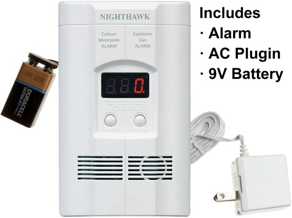 KN-COEG-3 Nighthawk Plug-in Carbon Monoxide and Explosive Gas Alarm with Battery Backup - Image 8