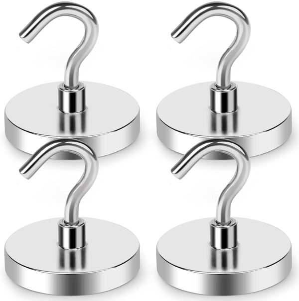 Magnetic Hooks Heavy Duty, 100 lb Strong Magnetic Hooks for Hanging, Toolbox, Cruise, Office and Kitchen etc- 4 Pack - Image 7