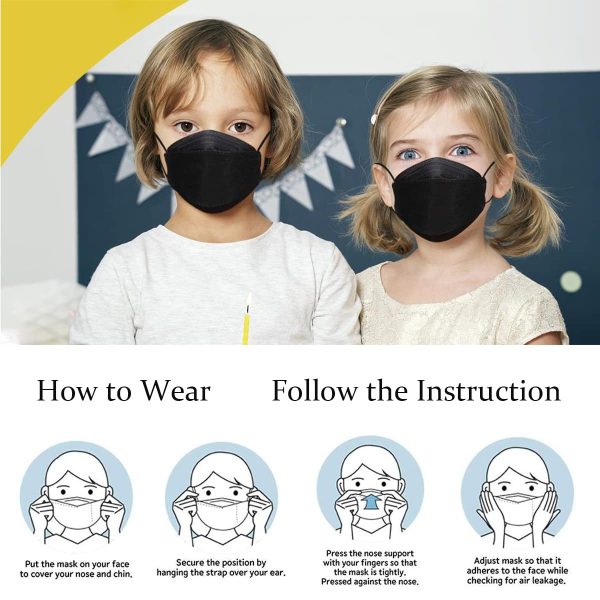 80PCS Kids Disposable Face_Mask Children 3Ply Earloop Breathable Kids Face_Mask Outdoor School Supplies Boys Girls (A) - Image 4