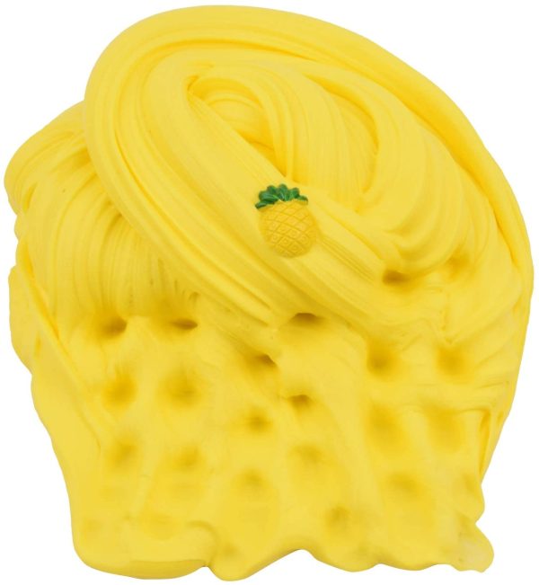 Keemanman Yellow Pineapple Butter Fluffy Slime, DIY Slime Supplies Kit for Girls and Boys, Stress Relief Toy Scented Slime Toy for Kids Education, Party Favor, Gift and Birthday(7oz) - Image 6