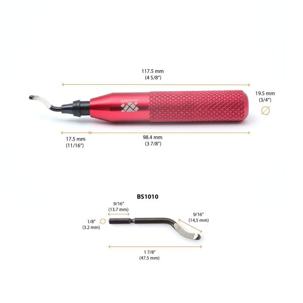 AFA Tooling - Deburring Tool with 10 Extra High Speed Steel Blades - Works on Metal, Resin, PVC, and 3D Printed Plastic Edges - Great for Copper and PVC Pipes, 3D Printing, Resin Art, and Metal Work - Image 4