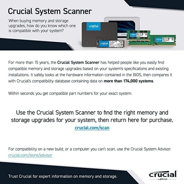 Crucial MX500 500GB 3D NAND SATA 2.5 Inch Internal SSD, up to 560MB/s - CT500MX500SSD1