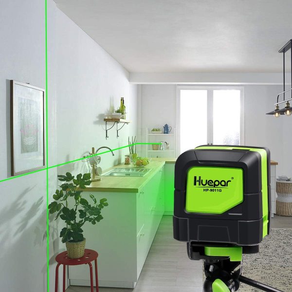 Cross Line Laser - DIY Self-Leveling Green Beam Horizontal and Vertical Line Laser Level with 100 Ft Visibility, Bright Laser Lines with 360?? Magnetic Pivoting Base -M-9011G - Image 9