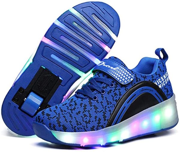 Ufatansy Roller Shoes Girls Kids LED Light up Shoes Wheels Roller Skate Shoes Skateboarding Fashion Boys Sneakers - Image 2