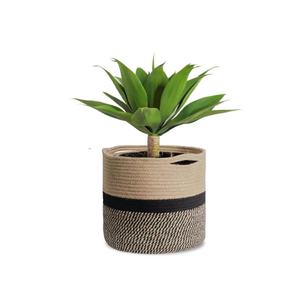 Verazhu 10" Cotton Jute Basket Small Woven Basket/ Basket Planter /Small Wicker Basket/Storage Bins/Organizer Basket for Plants&Storage (10 inch) - Image 6