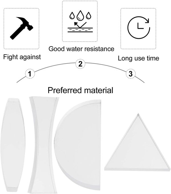 Optical Experiment kit- Optical Lens Kit- Semicircular Lens Convex Concave Lens Triangle Lens, Physics Teaching Tools (4pcs) - Image 9