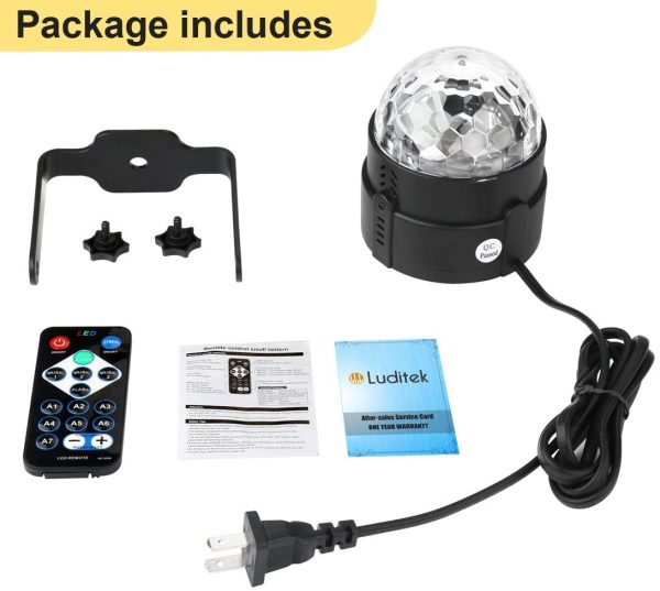 Sound Activated Party Lights with Remote Control Dj Lighting, RGB Disco Ball, Strobe Lamp 7 Modes Stage Par Light for Home Room Dance Parties Birthday DJ Bar Karaoke Xmas Wedding Show Club Pub - Image 6