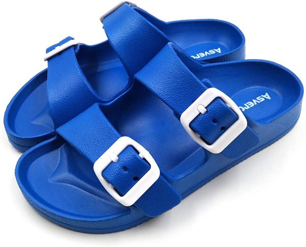 Asverd Kids Sandals Arch Support Double Buckle Slides KID068 - Image 3