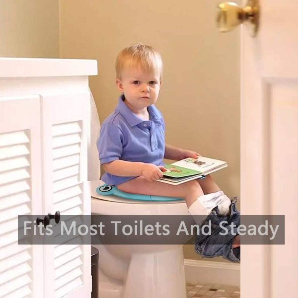 Safcare Folding Large Non-Slip Potty Training Seat for Boys and Girls, Travel Portable Reusable Toddlers Toilet Seat Covers Liners Fits Round & Oval Toilets with Carry Bag - Image 7