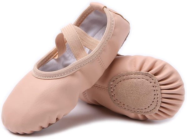 TETSUO Ballet Shoes for Girls,Dance Flats Slippers for Kids,Toddlers Practice Shoes,Yoga Shoes - Image 7