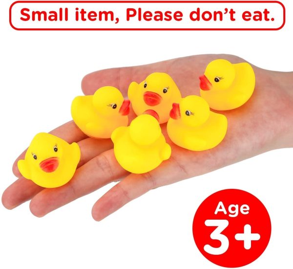 SAVITA 50pcs Rubber Ducky Bath Toy for Kids, Float and Squeak Mini Small Yellow Ducks Bathtub Toys for Shower/Birthday/Party Supplies??3.5??3.5??3cm/1.4??1.4??1.2inch?? - Image 4