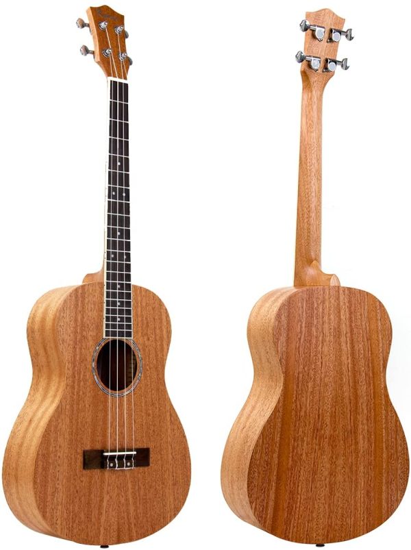 Baritone Ukulele 30 Inch Ukelele Uke 4 String Guitar With Ukele Picks Strap Tuner G-C-E-A String (Mahogany Top Mahogany Back Side) - Image 9