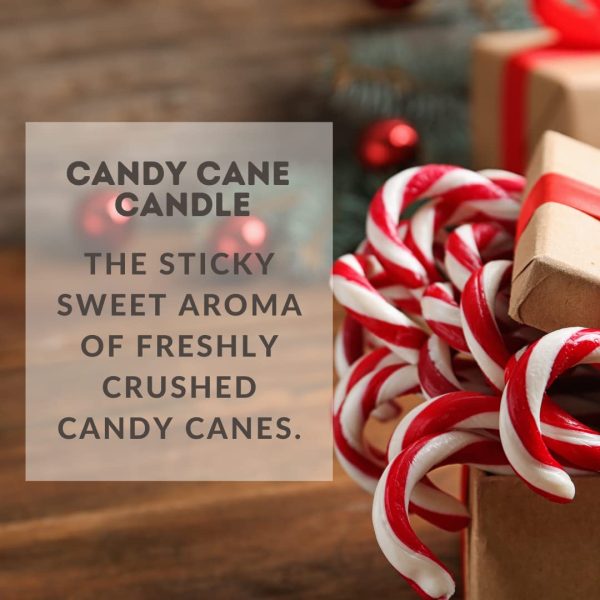 Kim and Pom Christmas Gifts - Candy Cane Scented Candles - Stocking Stuffers for Women, Made with 100% Soy Wax and Premium Grade Fragrance Oil in a 8oz Glass Jar - Beautiful Holiday Home Decor Piece - Image 5