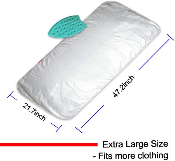 Ironing Mat,Extra Large Thickened (47.25 x 21.55 inch) Ironing Blanket Portable Ironing Pad, Double-Side Using Isolate Heat Pad Table Top Countertop,Great Replacement for Ironing Board - Image 4