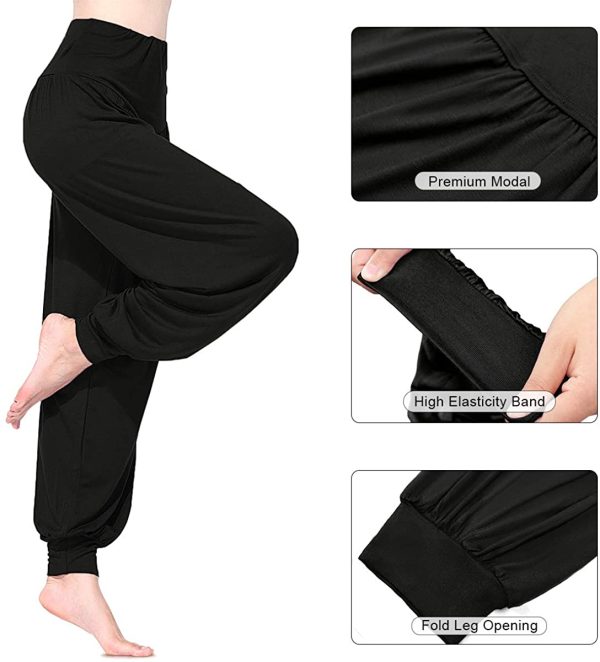 BeautyWill Harem Pants Woman High Waist Yoga Pants Workout Casual Loose Soft Modal Pilates Pants - Image 4