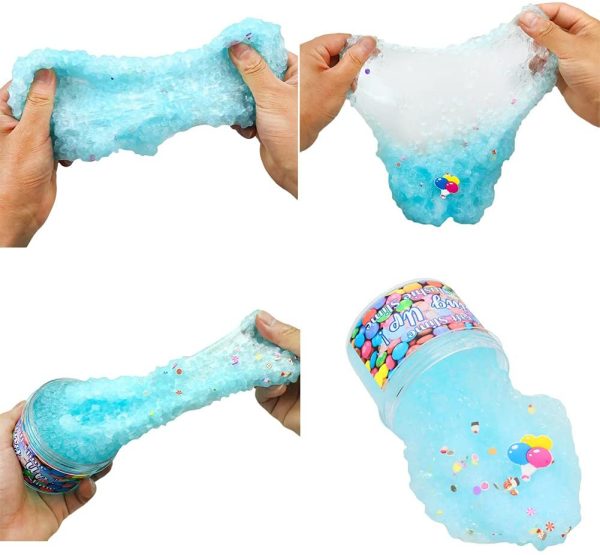 Kayswang Fluffy Slime DIY Unmixed Snow Rice Slime Mud Slime Supplies Kit Stress Relief Toy Scented Slime Toy for Kids Education Party Favor Gift and Birthday 6 Colors Fluffy Soft (6 Colors) - Image 8