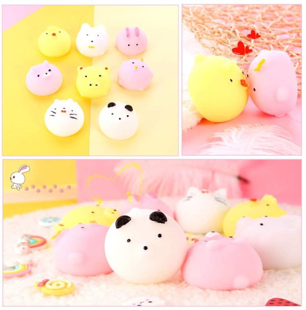 Jumbo Mochi Squishy Toys - 16 Pcs Squishies Toy Gifts for Teen Girls and Boys - Kawaii Animal with Unicorn Storage Bag Party Favors Kids Easter Egg Stuffers Toy Gift, Sensory Fidget Toy Set, Stress Relief Toys for Adults, Halloween Toys & Christmas Gifts for Kids - Image 5