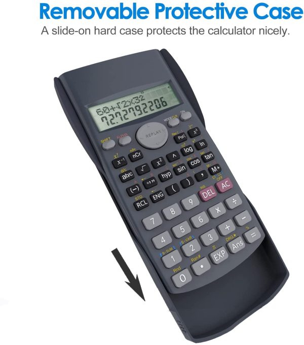 2-Line Engineering Scientific Calculator, Suitable for School and Business, Black - Image 2