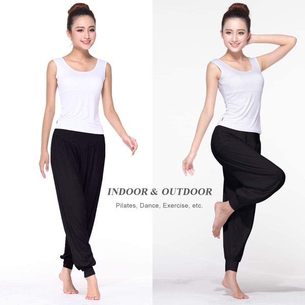 BeautyWill Harem Pants Woman High Waist Yoga Pants Workout Casual Loose Soft Modal Pilates Pants - Image 2