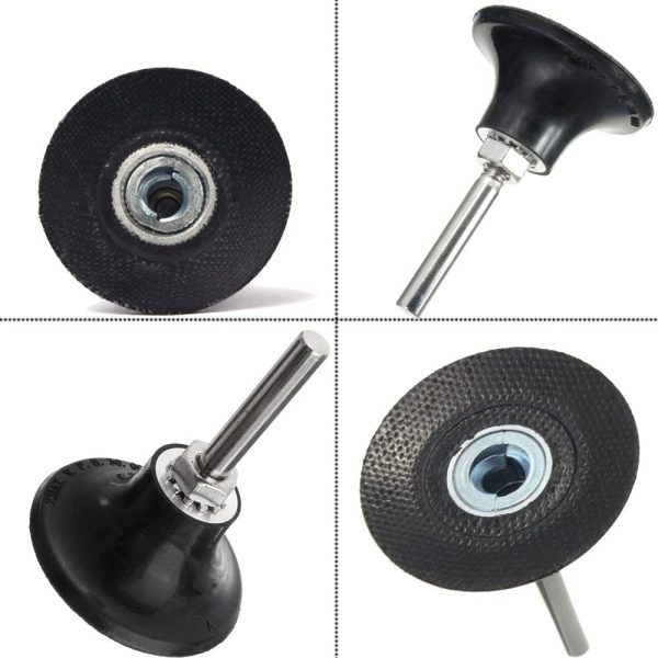 2pcs 2Inch Diameter Roll Lock Sanding Disc Pad Holder Polishing Mandrel Quick Change Die Grinder Accessories with 1/4" Shank for Rotary Tool Sanding Polishing Surface Conditioning Discs - Image 5