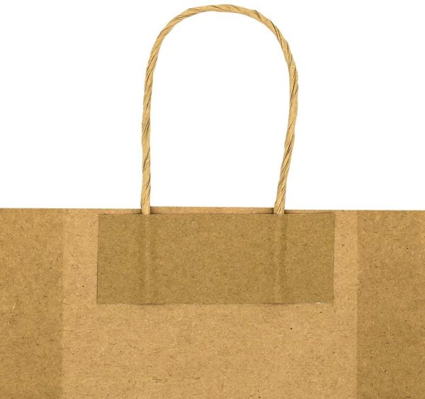 Small 100 Pack 5.25x3.25x8 inch Black Kraft Paper Bags with Handles Bulk, Bagmad Gift Bags, Craft Grocery Shopping Retail Party Favors Wedding Bags Sacks (Black, 100pcs) - Image 5