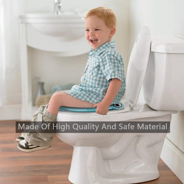 Safcare Folding Large Non-Slip Potty Training Seat for Boys and Girls, Travel Portable Reusable Toddlers Toilet Seat Covers Liners Fits Round & Oval Toilets with Carry Bag