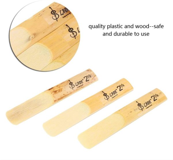 Clarinet Reeds, 10Pcs Plastic B-Flat Strength 2.5 Clarinet Reeds with Plastic Case - Image 7