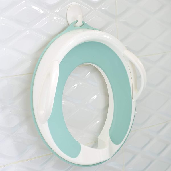 Potty Training Seat for Boys and Girls With Handles, Fits Round & Oval Toilets, Non-Slip with Splash Guard, Includes Free Storage Hook - Jool Baby - Image 5