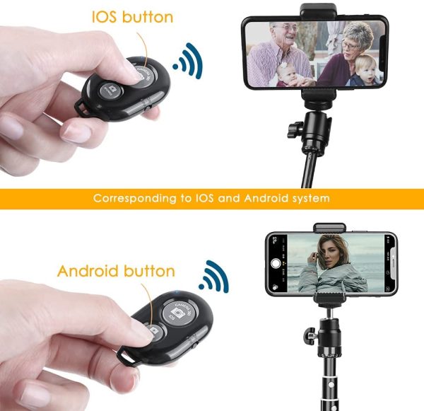 2 Pack Wireless Camera Remote Control - Wireless Remote for iPhone & Android Phones iPad iPod Tablet, Clicker for Photos & Videos - Image 3