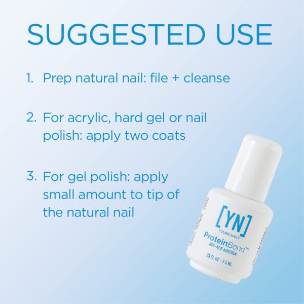 Young Nails Protein Bond Non-Acid Adhesion. Corrosion-Free Nail Primer. Fast Drying, Use as First Step in Nail Care Process . Anchor for Gel, Polish + Acrylic. Keratin Bonder 0.25 fl oz - Image 5