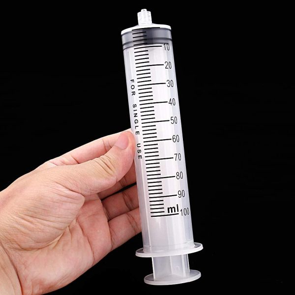 2 Pack 100 ML Syringe for Nutrient Measuring 100cm Tube - Image 2