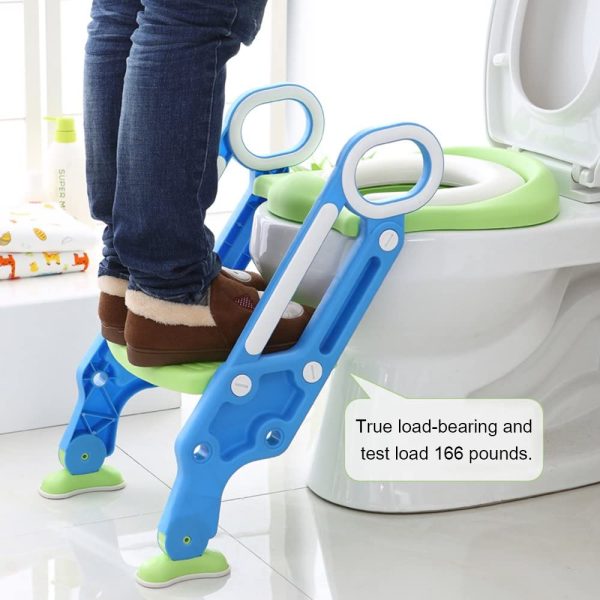 Kids Toddlers Potty Training Seat, ITOY&IGAME Toilet Seat for Potty Training Toilet Training Potty Seat Sturdy Comfortable Built in n-Slip Steps Soft Pad for Baby Boys Girls - Image 5