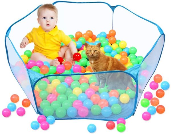 BUYGOO Small Animals Playpen, Puppies Cage Rabbit Cage Small Animals Cage Tent, Portable Yard Fence for Hamsters, Chinchillas, Hedgehog, Puppy, Cats, Pet Play Pen for Outdoor Indoor - Image 7