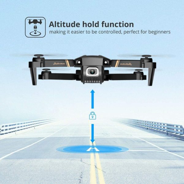 4DV4 Drone with 1080P Camera for Adults Kids,HD FPV Live Video Foldable RC Quadcopter Helicopter for Beginners Toys Gift,Trajectory Flight, App Control,Altitude Hold ,One Key Returnand, 2 Batteries - Image 4