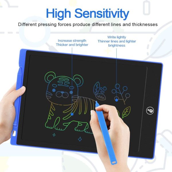 11-Inch LCD Writing Tablet, Colorful Screen Drawing Erase Board Doodle Board Writing Board Gifts for Toddlers, Kids and Adults with Protective Sleeve (Blue) - Image 3