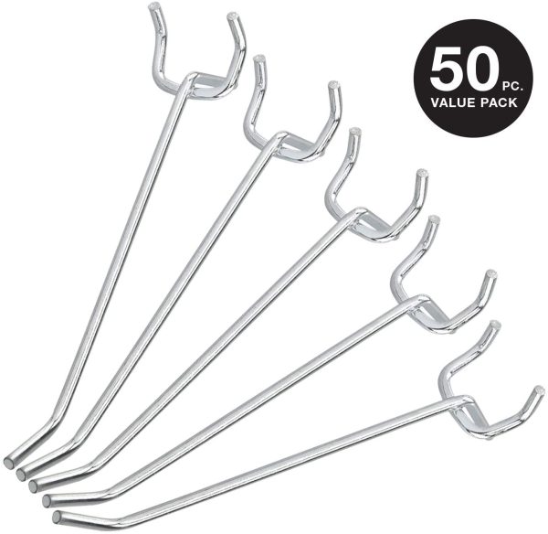 Neiko 53100A 4-Inch Metal Pegboard Hooks 50-Piece Pack - Image 4