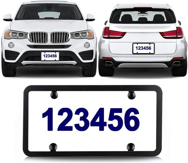 License Plate Covers, 2 Pack Clear License Plate Frames with Screw Caps, Licence Plate Protector (Clear) - Image 7