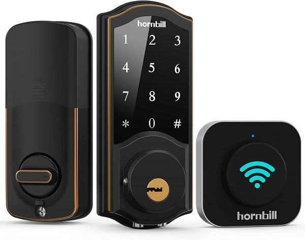 2022 Smart Keyless Entry Door Lock, hornbill Smart Security Deadbolt Lock with WiFi Control, Bluetooth, Digital Touchscreen Keypad Work with APP Auto Lock for Home, Rentals, Office - Image 8