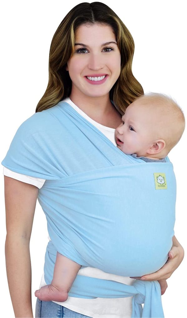 Baby Wrap Carrier - All in 1 Stretchy Baby Sling - Baby Carrier Sling - Baby Carrier Wrap - Baby Carriers for Newborn, Infant - Baby Wraps Carrier - Baby Slings - Baby Sling Wrap (Baby Blue) - Image 4