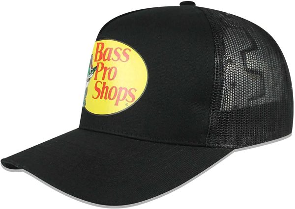 Bass Pro Shop Men's Trucker Hat Mesh Cap - One Size Fits All Snapback Closure - Great for Hunting & Fishing (Black) - Image 2